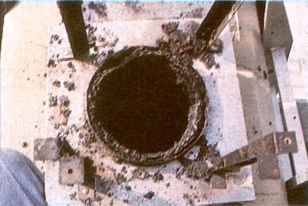 An uninsulated flue after one season.